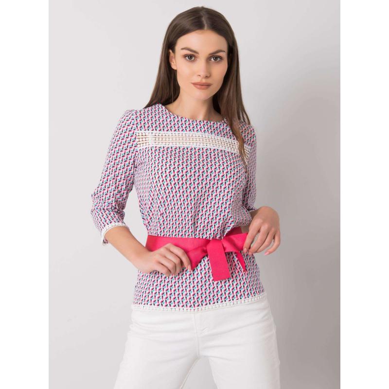 Dámská halenka vzorovaná IFRAH růžovo-bílá 