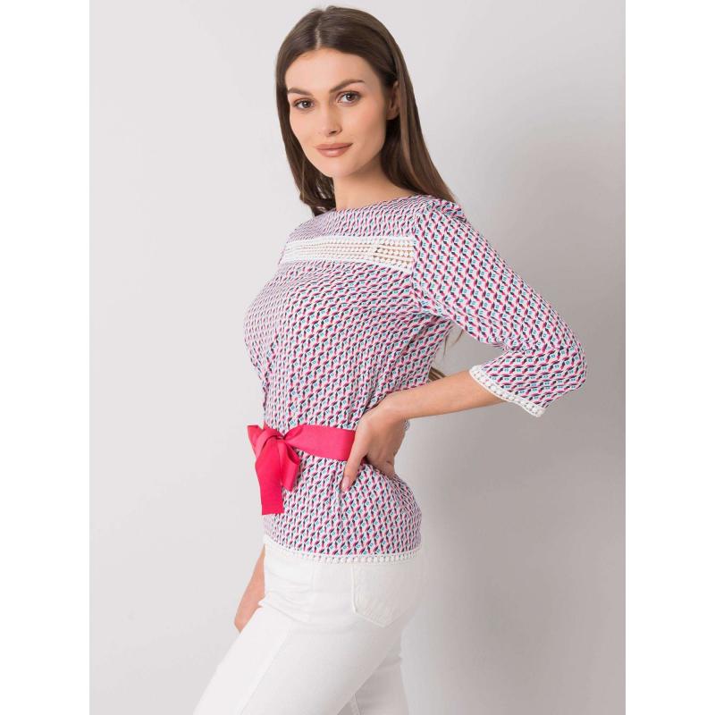 Dámská halenka vzorovaná IFRAH růžovo-bílá 