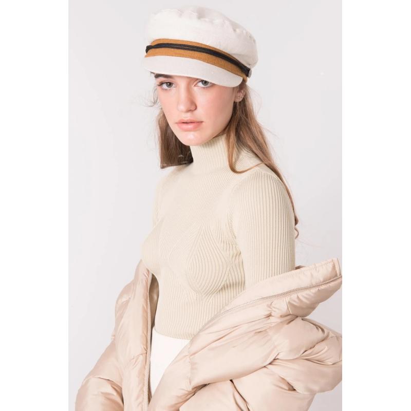 Dámský rolák žebrovaný BSL světle béžový 