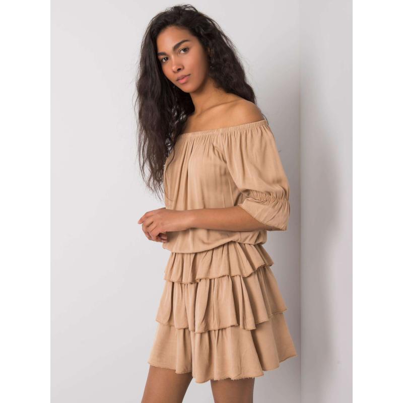 Női ruha fodros Malia OCH BELLA barna