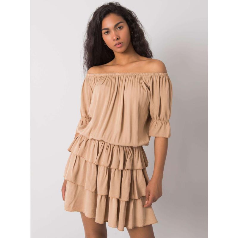 Női ruha fodros Malia OCH BELLA barna