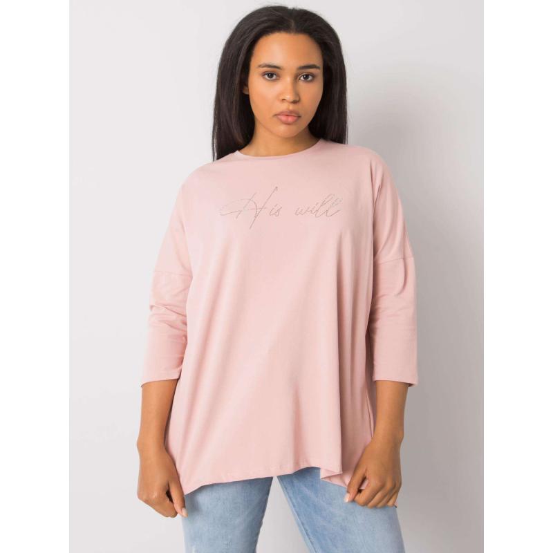 Dámská halenka plus size LUIGINA špinavě růžová