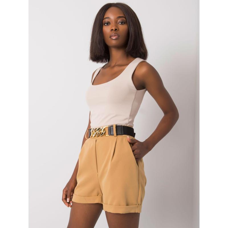 Dámské šortky s páskem LAURELL hnědá