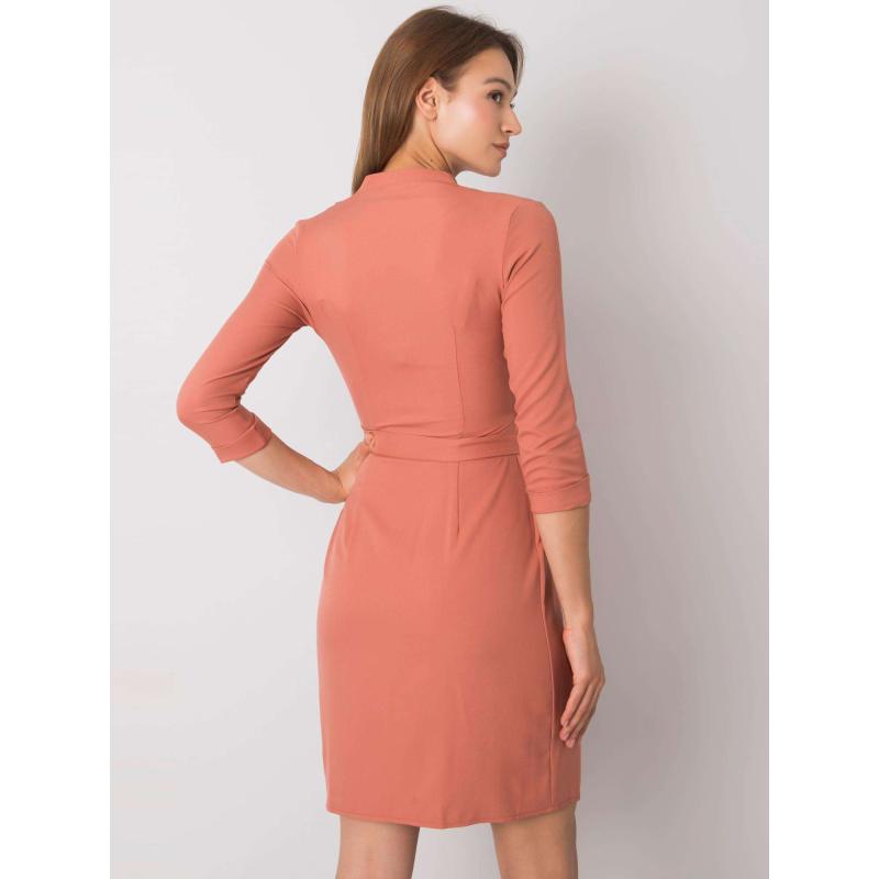 Női Edelie ruha nyakkendővel Brick