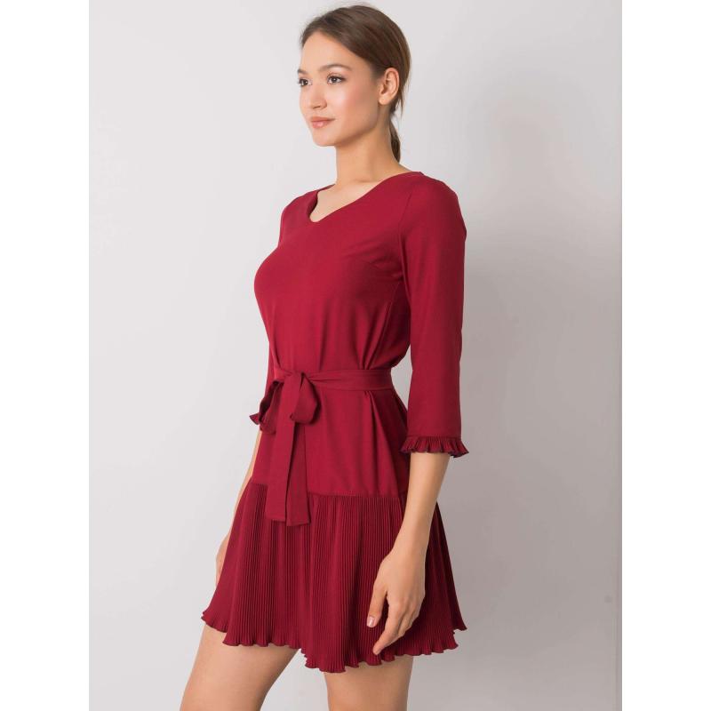 Női ruha FLEUR bordó