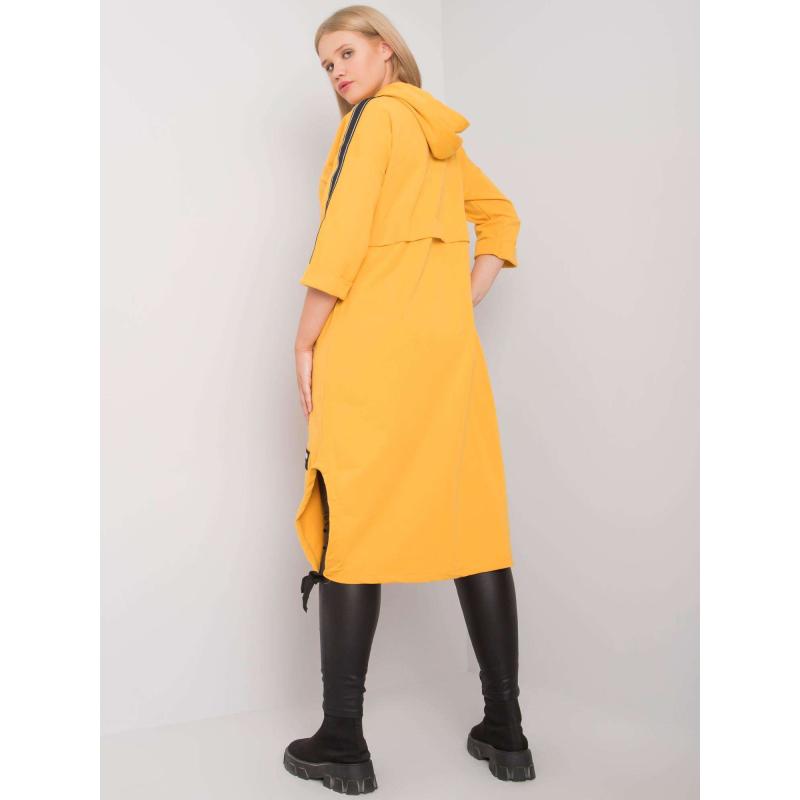 Dámská mikina plus size dlouhá AYDIN žlutá 