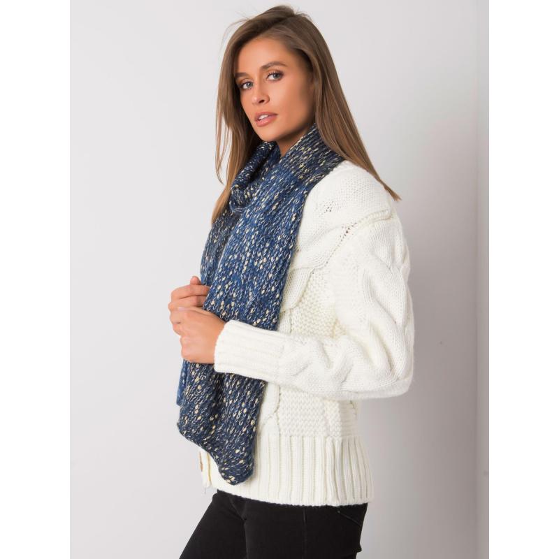 Női sál aranyszállal DAMON sötétkék sötétkék