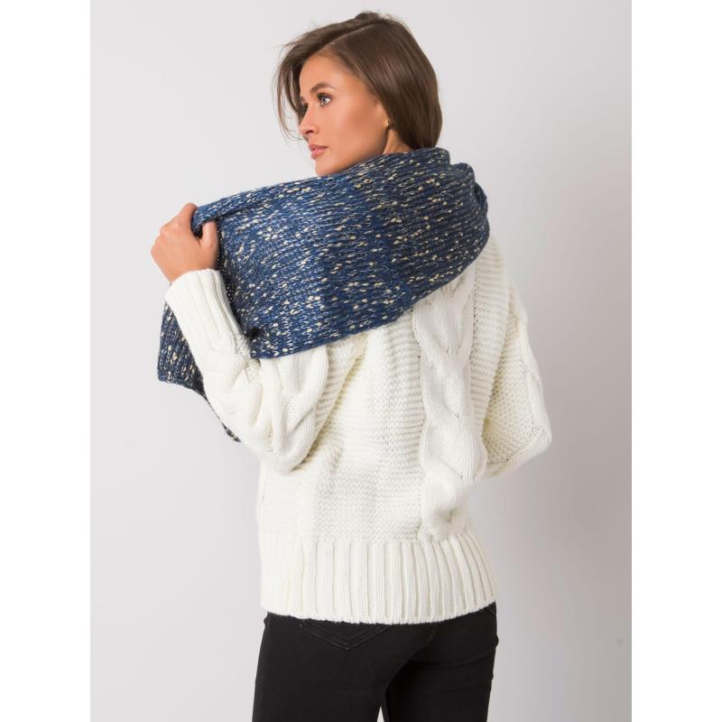 Női sál aranyszállal DAMON sötétkék sötétkék