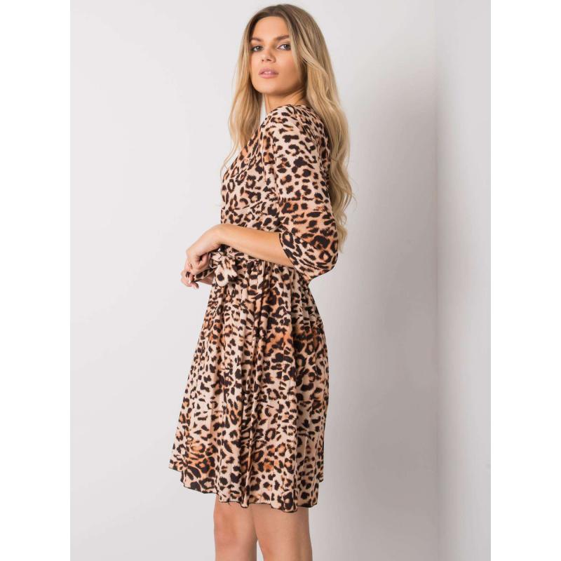 Női ABHIRI ruha bézs-fekete