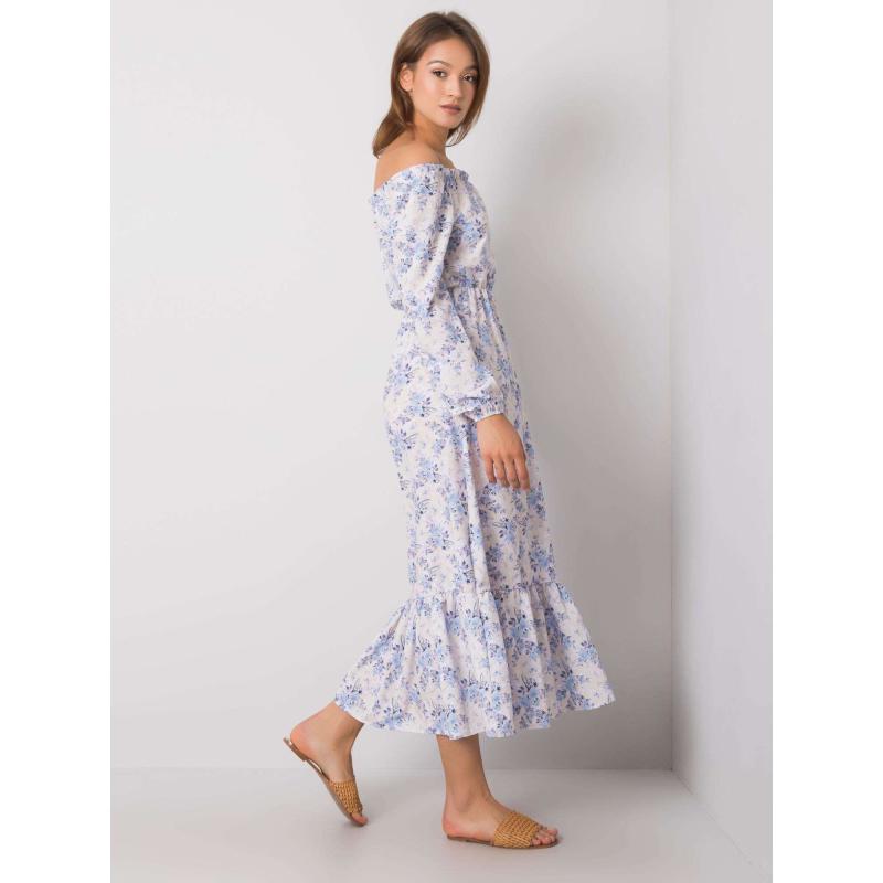 Női Alodie RUE PARIS bézs-kék ruha