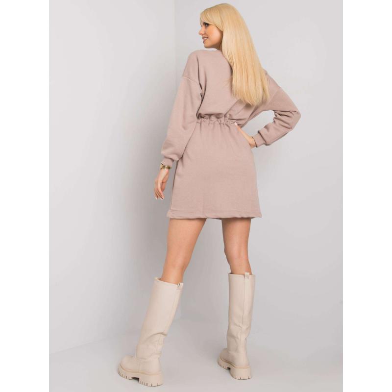 Dámske oversize šaty Kelbi RUE PARIS dark beige