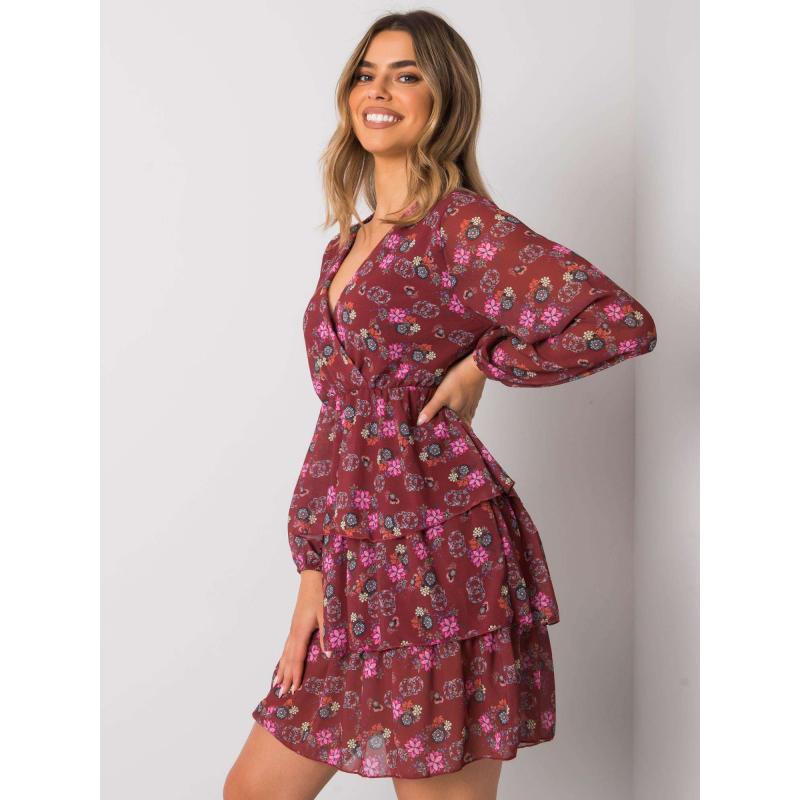 Dámské šaty Elois RUE PARIS kaštanové 