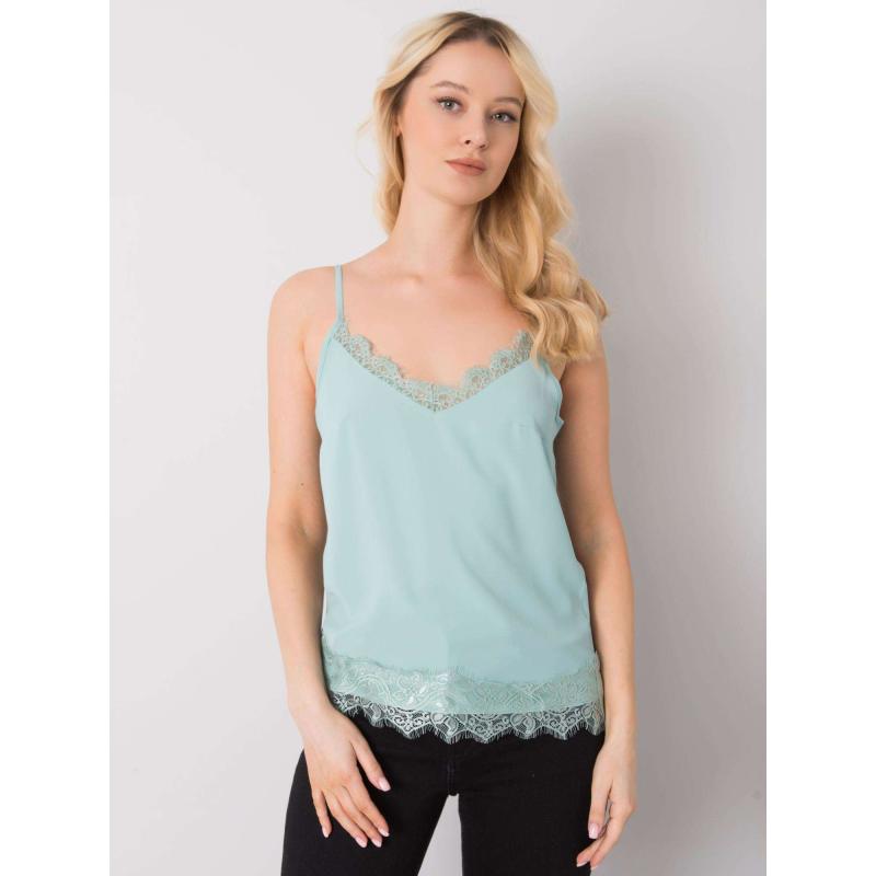 Dámsky čipkovaný top LEYLA mint green