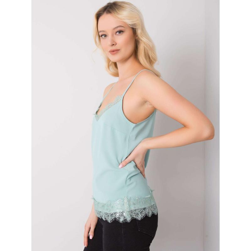 Dámsky čipkovaný top LEYLA mint green