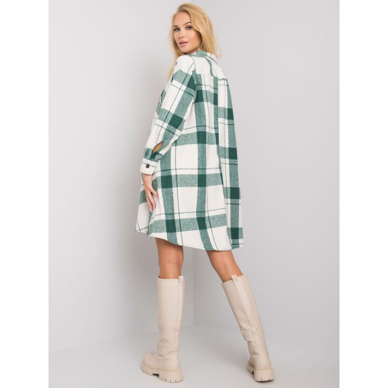 Női kockás ruha MAELIA zöld