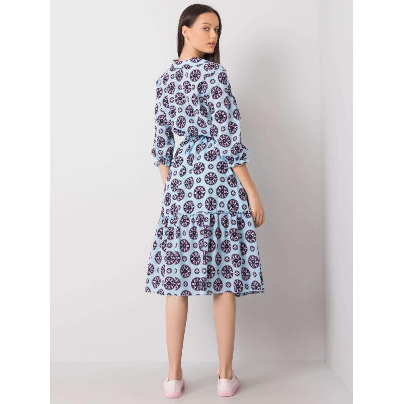 Dámské šaty s potiskem AVELINA modré 