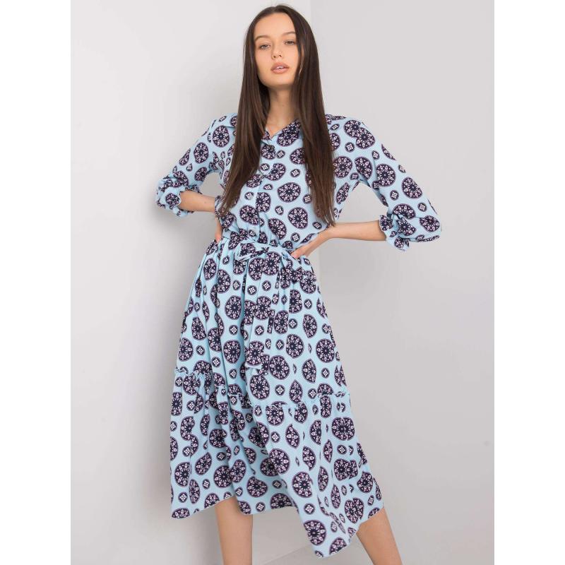 Dámské šaty s potiskem AVELINA modré 