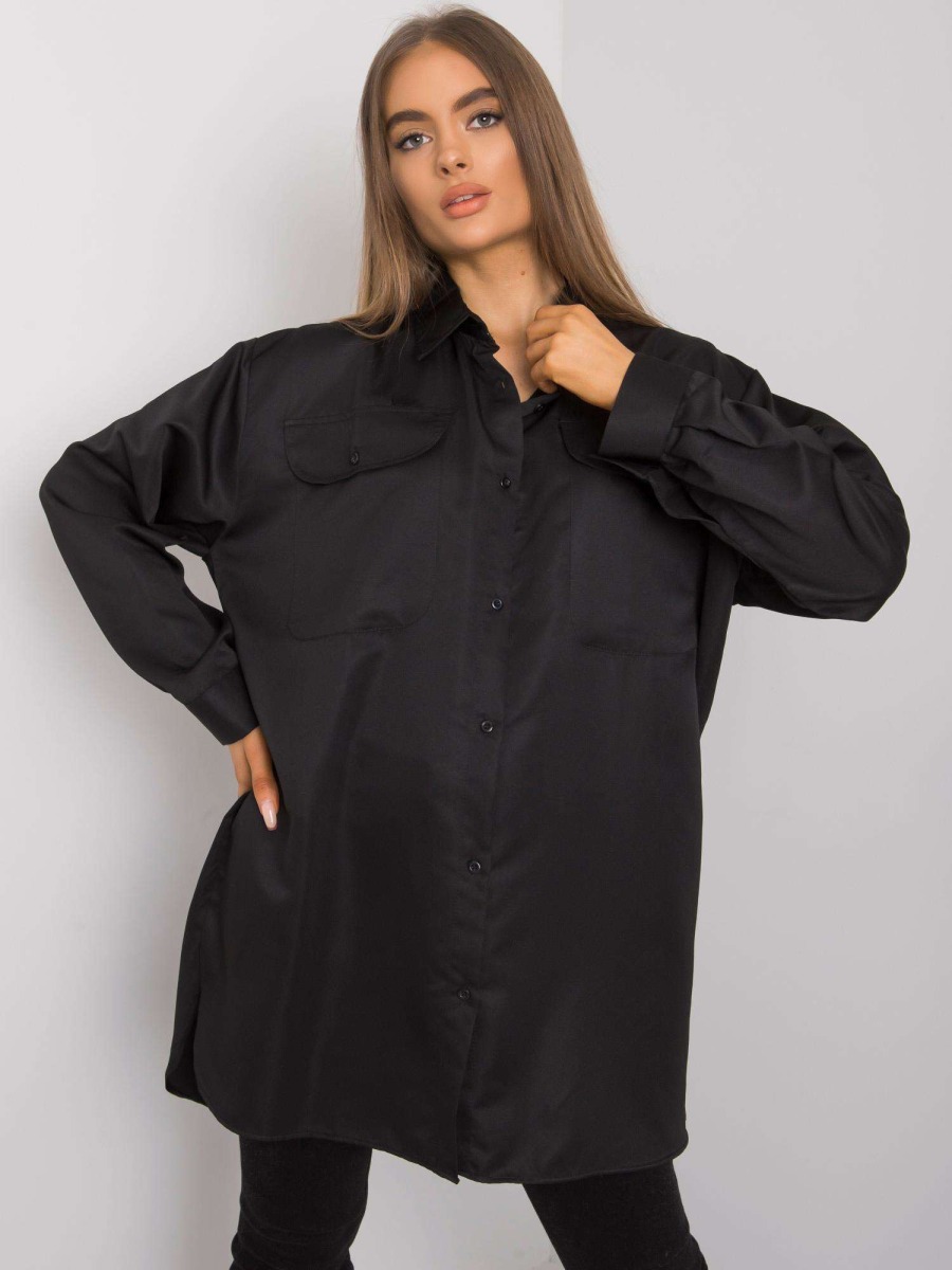 Női oversize ing CATHY fekete