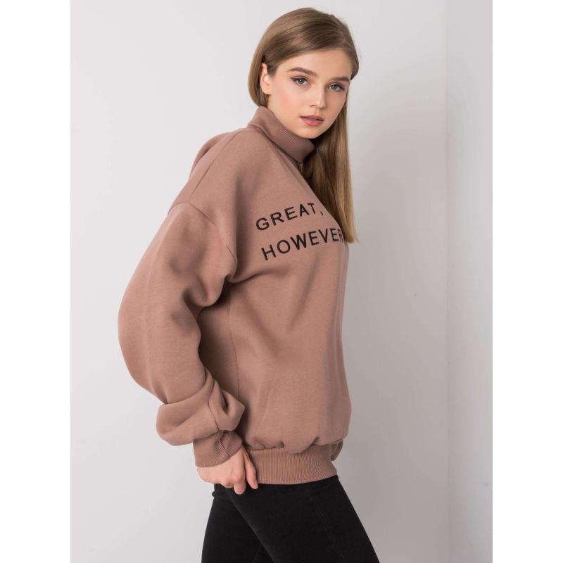 Női oversized pulóver KELLY világosbarna