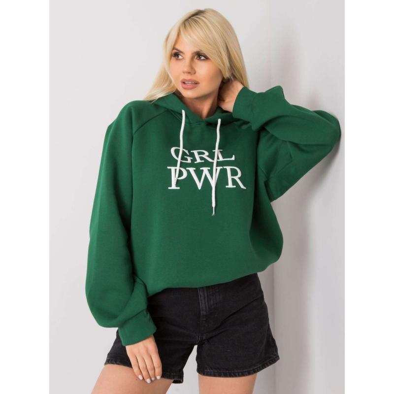 Dámská mikina s kapucí DEBBY zelená