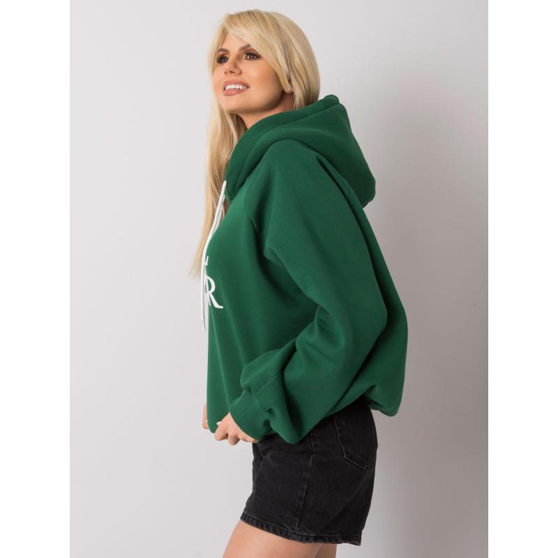 Dámská mikina s kapucí DEBBY zelená