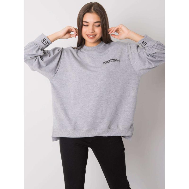 Női melange pulóver LAYLIN szürke