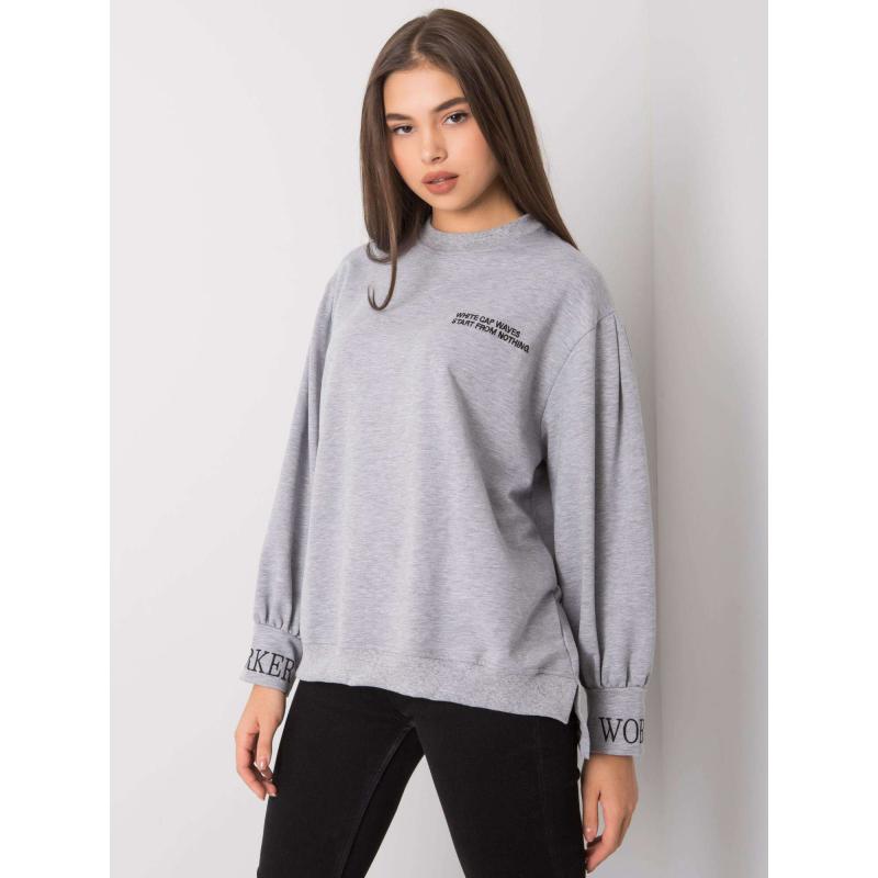 Női melange pulóver LAYLIN szürke