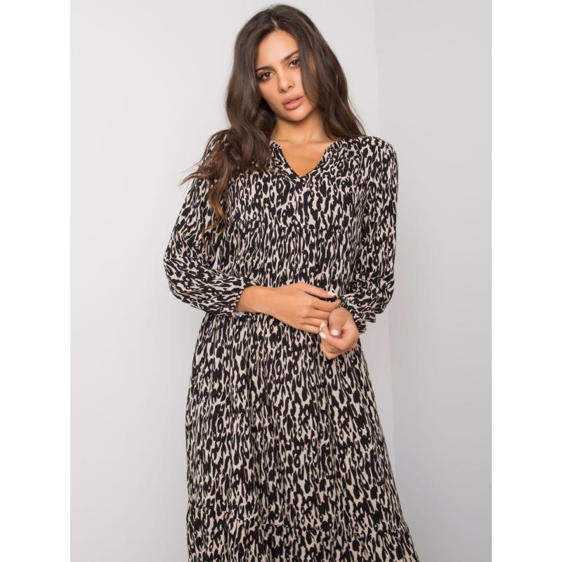 Női fodros ruha MADDY fekete