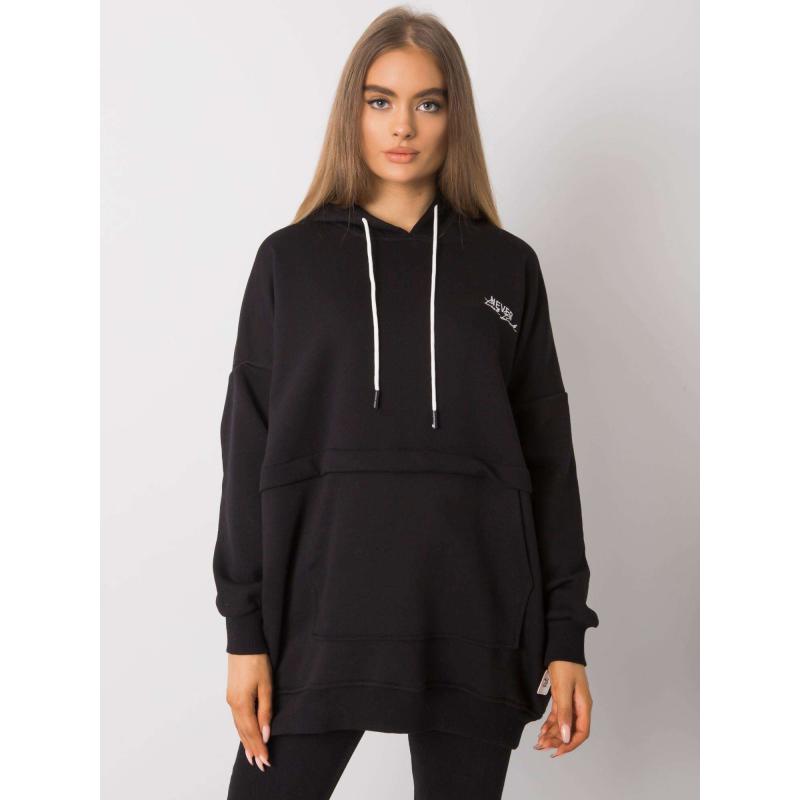 Dámská mikina s kapucí EDNA černá 