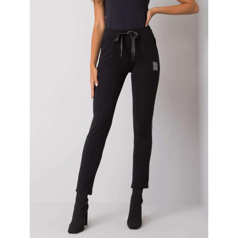 Női tréningnadrág MANNICE fekete szegéllyel