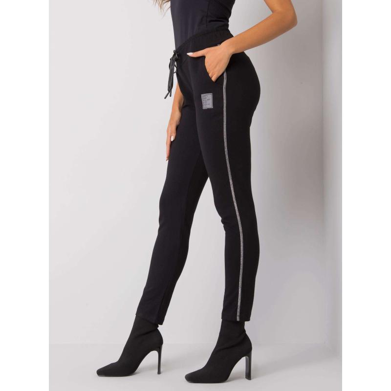 Női tréningnadrág MANNICE fekete szegéllyel