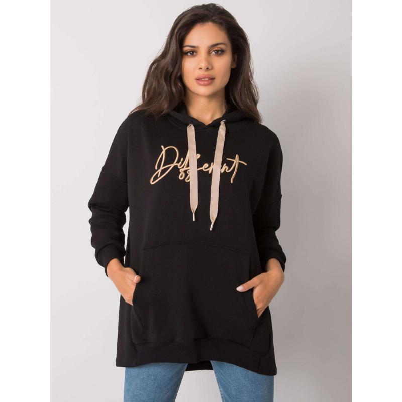 Női kapucnis pulóver FALLON fekete