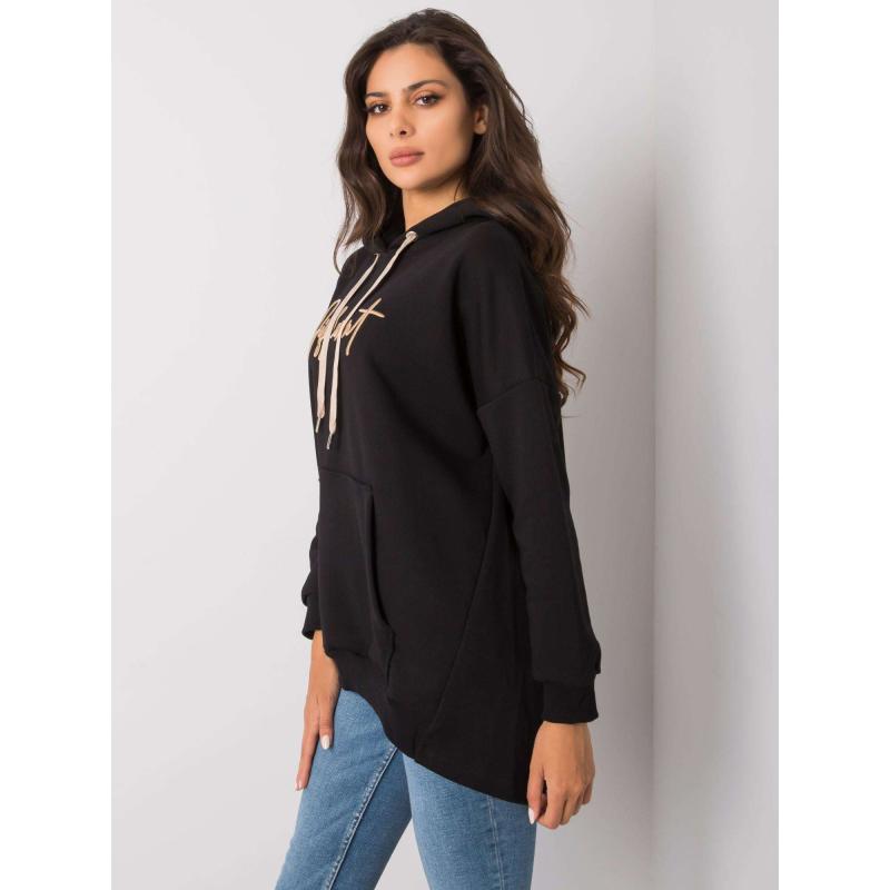 Női kapucnis pulóver FALLON fekete
