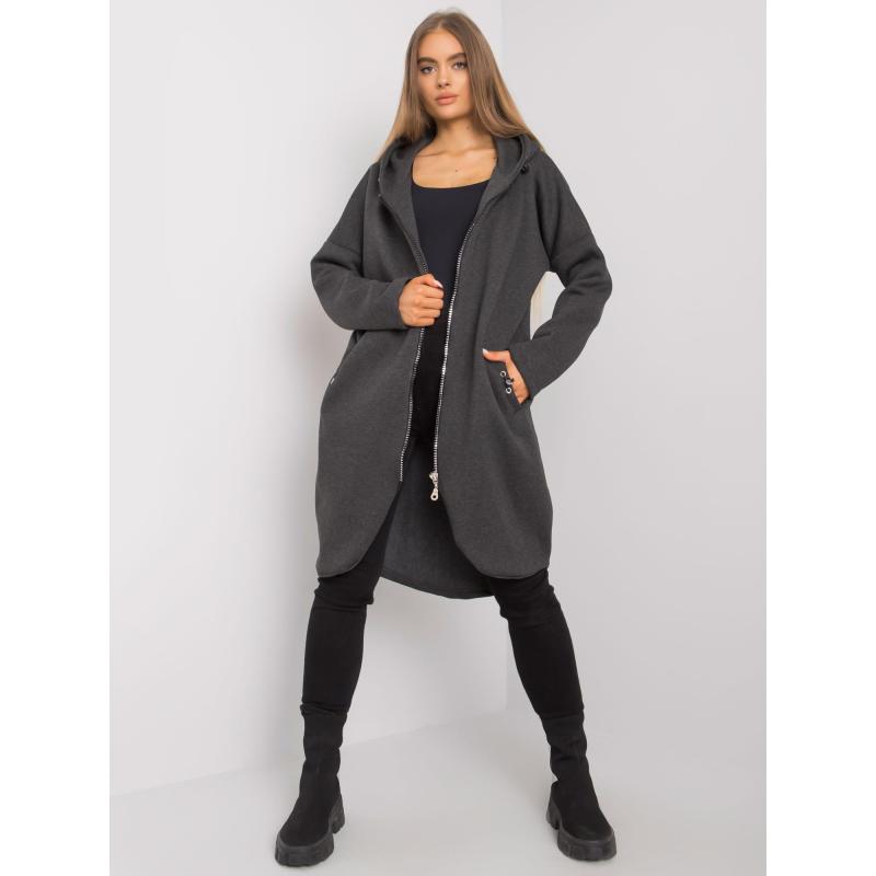 Női pulóver Tina RUE PARIS grafit