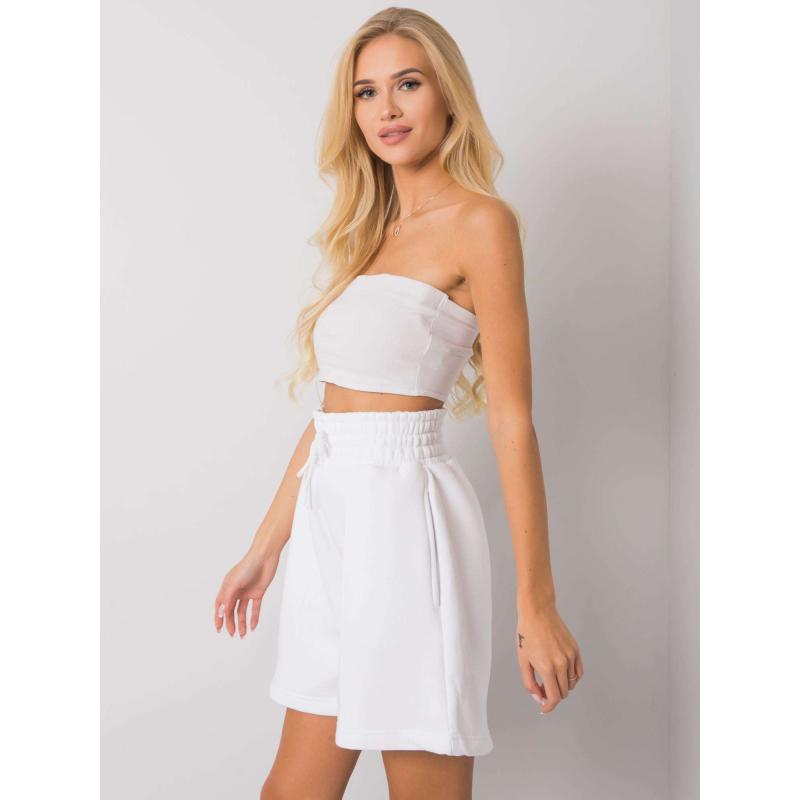 Dámské teplákové šortky LARIANNA bílé 