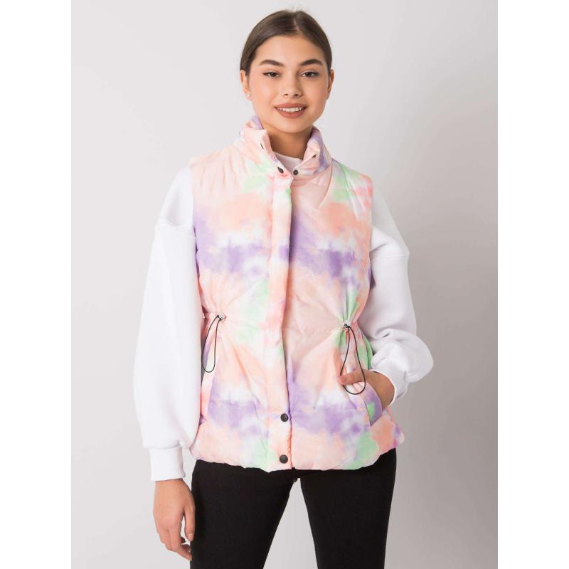 Dámská vesta žebrovaná LOIE oranžovo-fialová