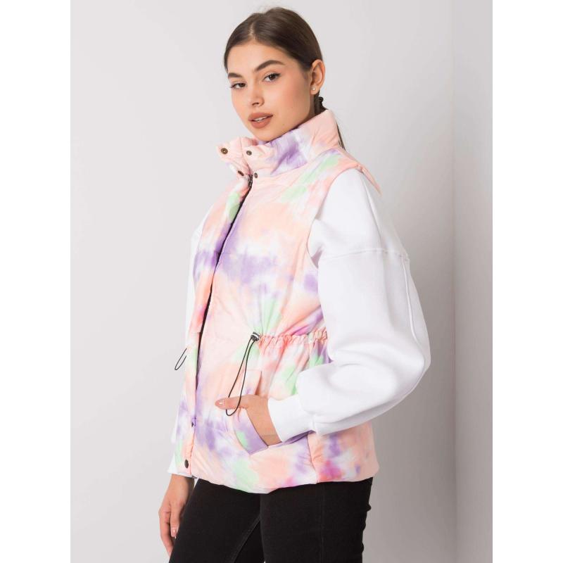 Dámská vesta žebrovaná LOIE oranžovo-fialová