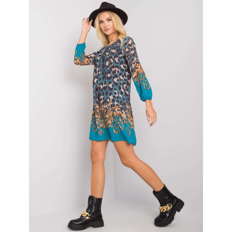 Dámské šaty Sunny OCH BELLA s potiskem modré