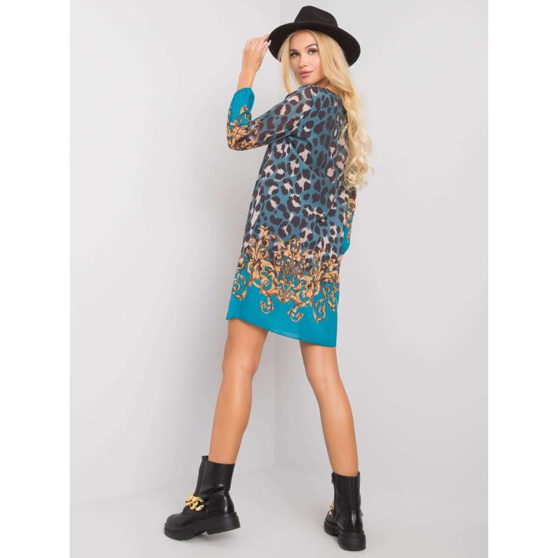 Dámské šaty Sunny OCH BELLA s potiskem modré