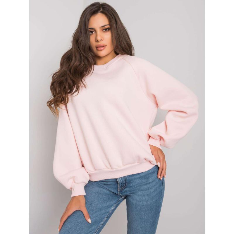 Női kapucnis pulóver Tashi RUE PARIS világos rózsaszín