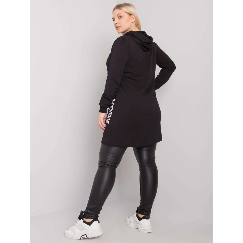 Dámská tunika s kapucí plus size ASHFORD černá 