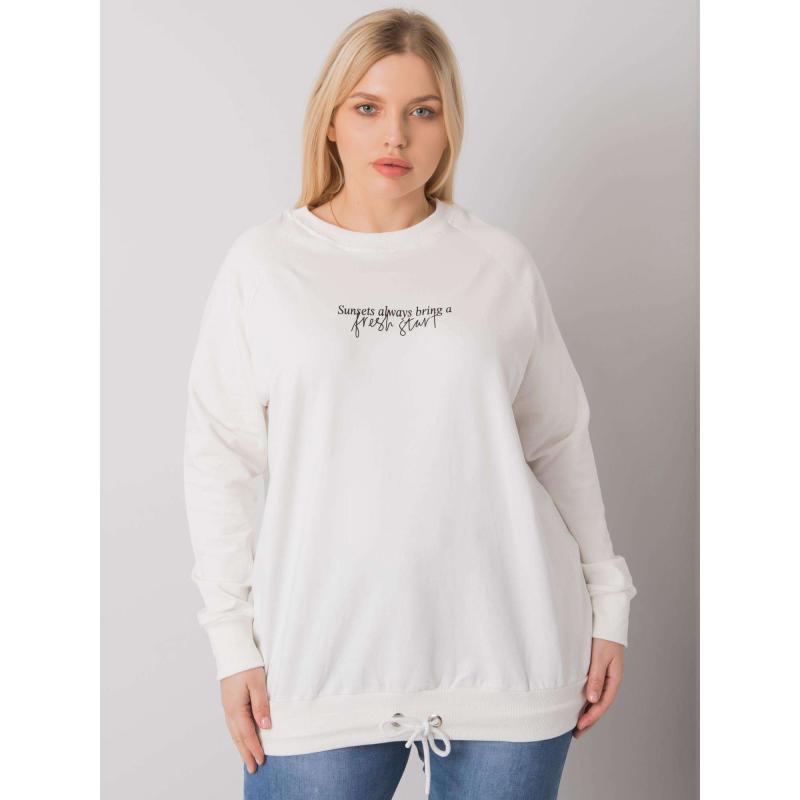 Női plus size pulóver MARLOW ekrü színben