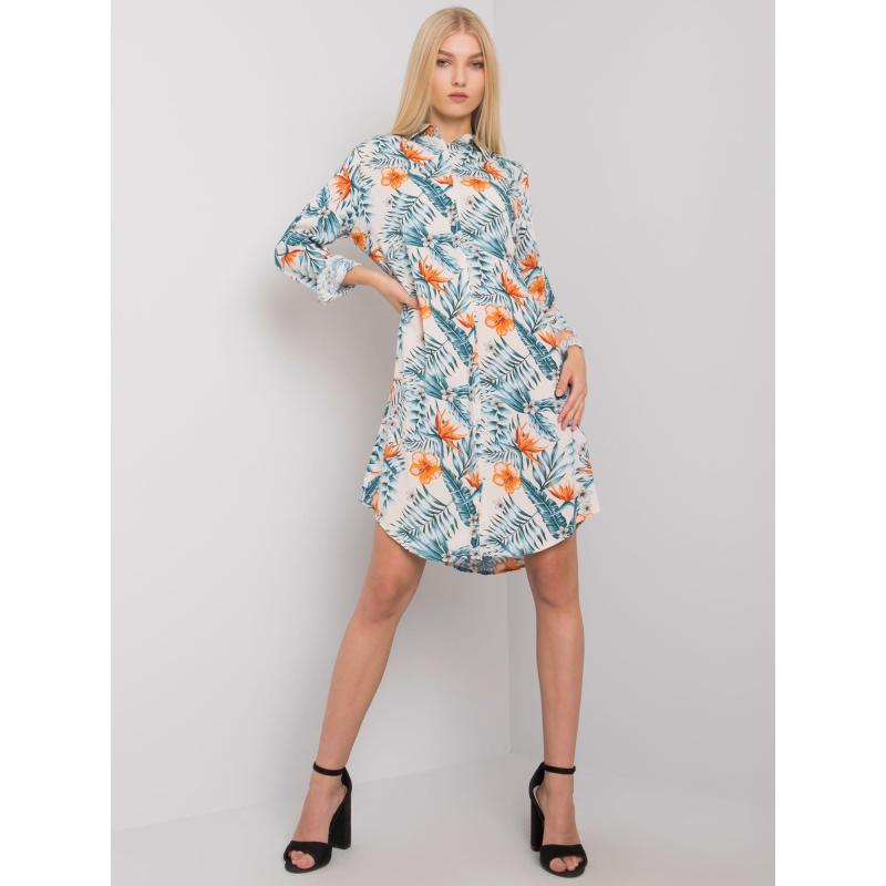 Dámske vzorované šaty Dover RUE PARIS light beige