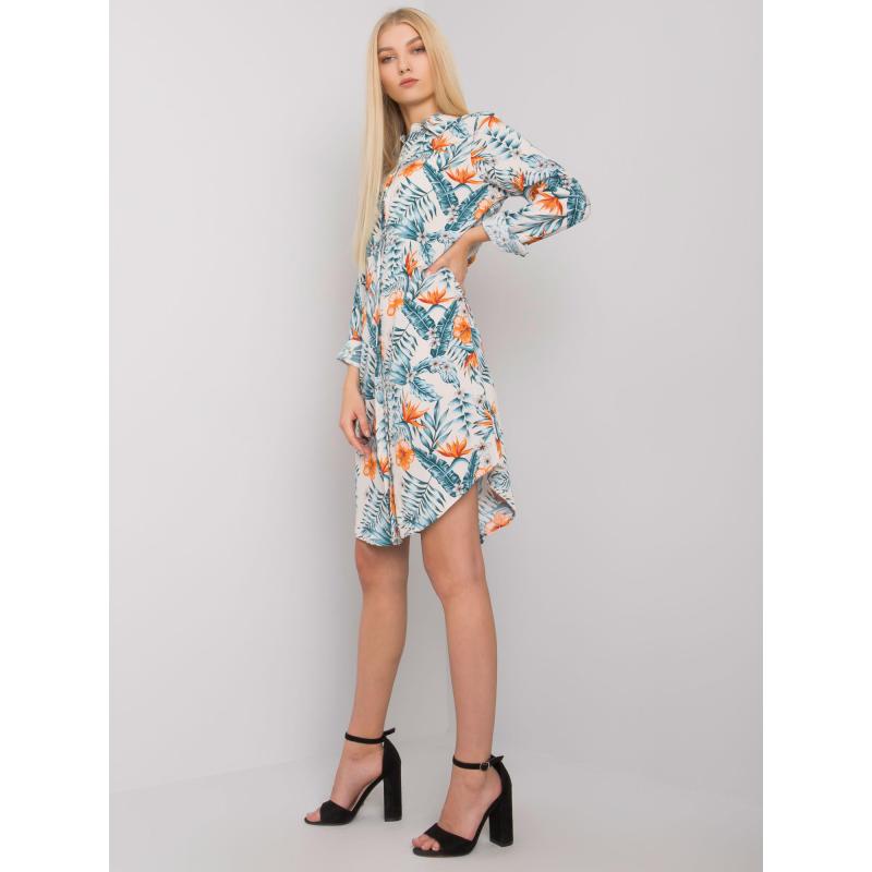 Dámske vzorované šaty Dover RUE PARIS light beige