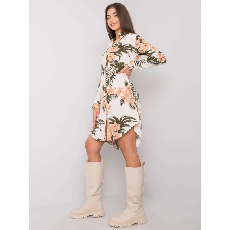 Dámske šaty s potlačou Valdez RUE PARIS béžovej