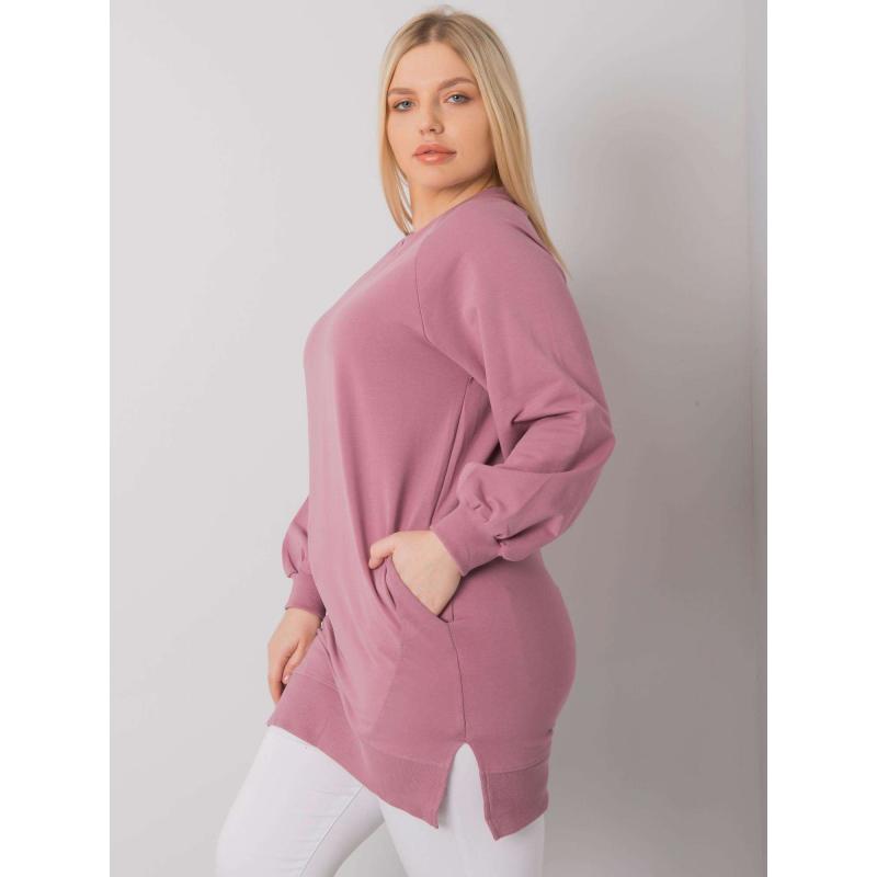 Dámska plus size blúzka TOLEDO špinavá ružová