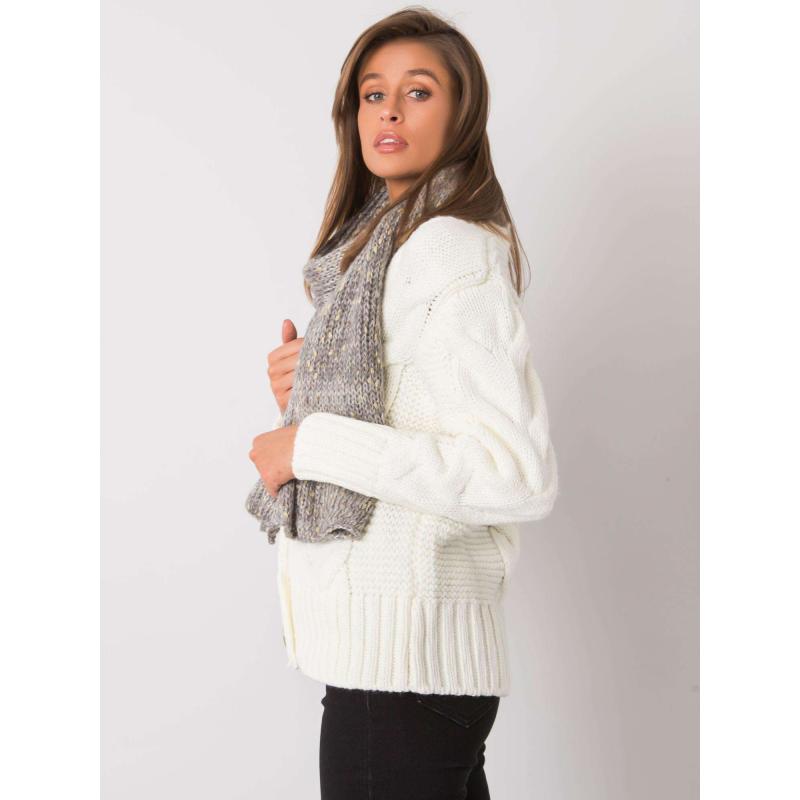 Dámský šátek se zlatou nití LARRY šedý 