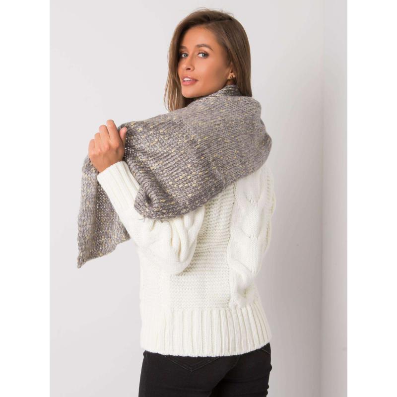 Dámský šátek se zlatou nití LARRY šedý 