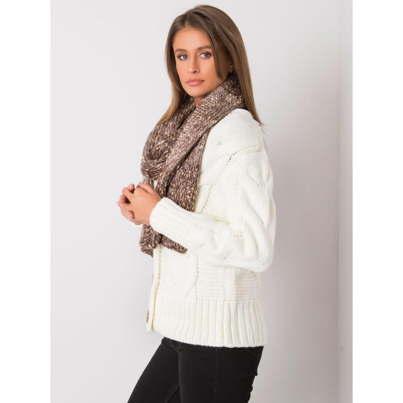 Dámský šátek pletený ANNA hnědý