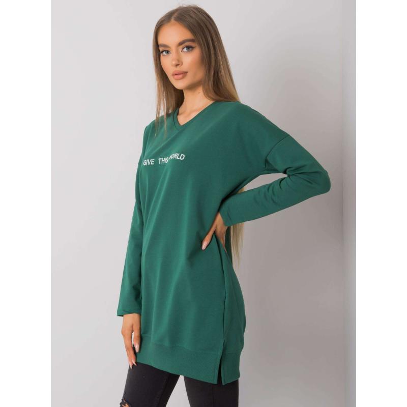 Női tunika Halifax RUE PARIS nyomtatással sötétzöld